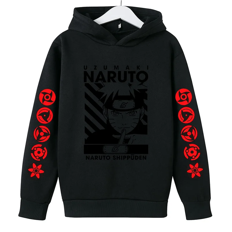 

Anime Hoodies Children Boys Sweatshirt Kids narut Hooded spring Autumn Pullovers Uzumaki Hip Hop Child Tracksuits