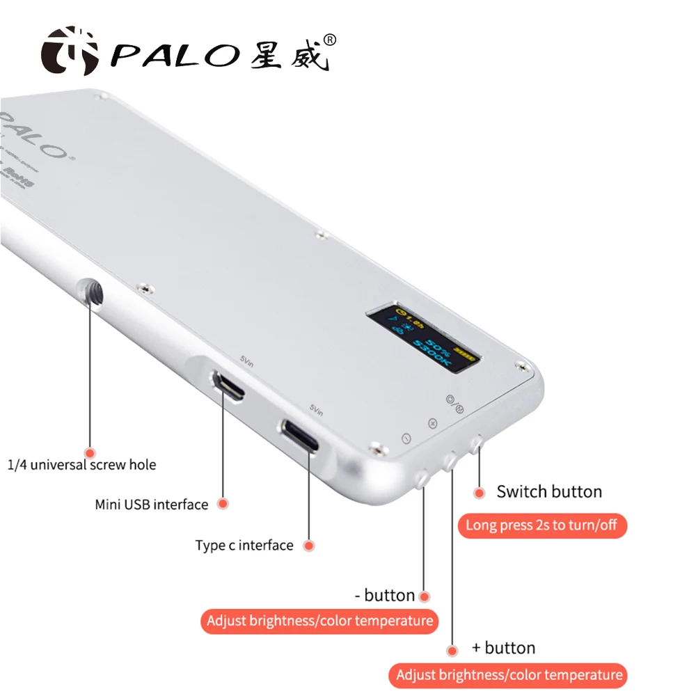 Светильник для фотосъемки видео в реальном времени или фото 3100K - 5500k