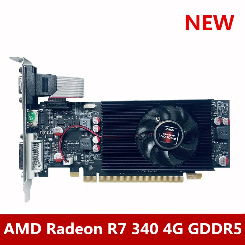 

The new AMD Radeon R7 340 real 4G GDDR5 128bit Graphics Card small chassis HD Desktop Computer half-height full-heigh Card