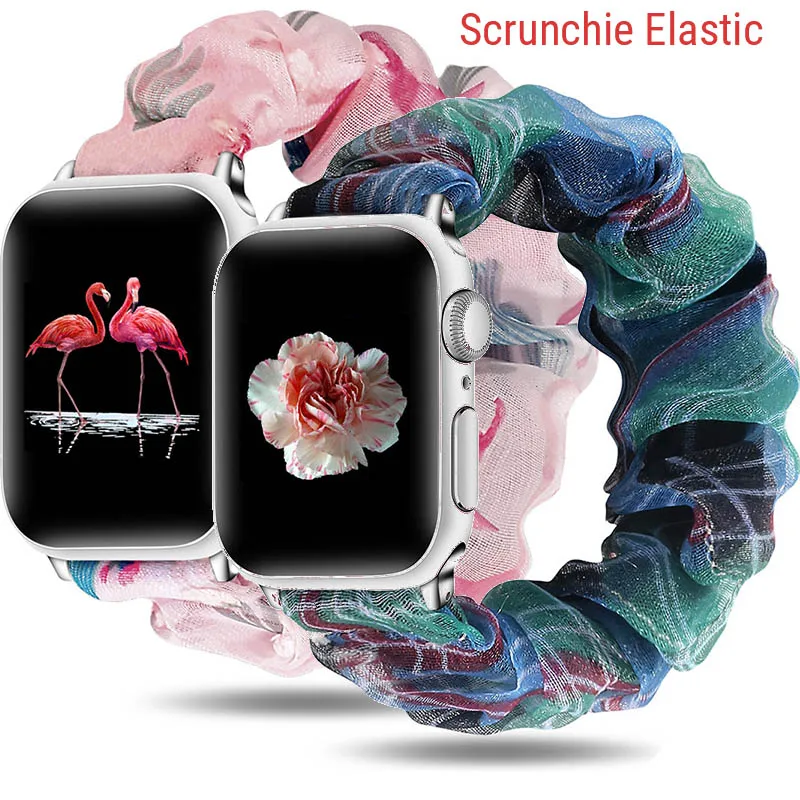 

Scrunchie Elastic Strap for Apple Watch Band 5 4 3 2 42mm 44mm Bracelet for iwatch Series 5 4 3 38mm 40mm replacement wristband