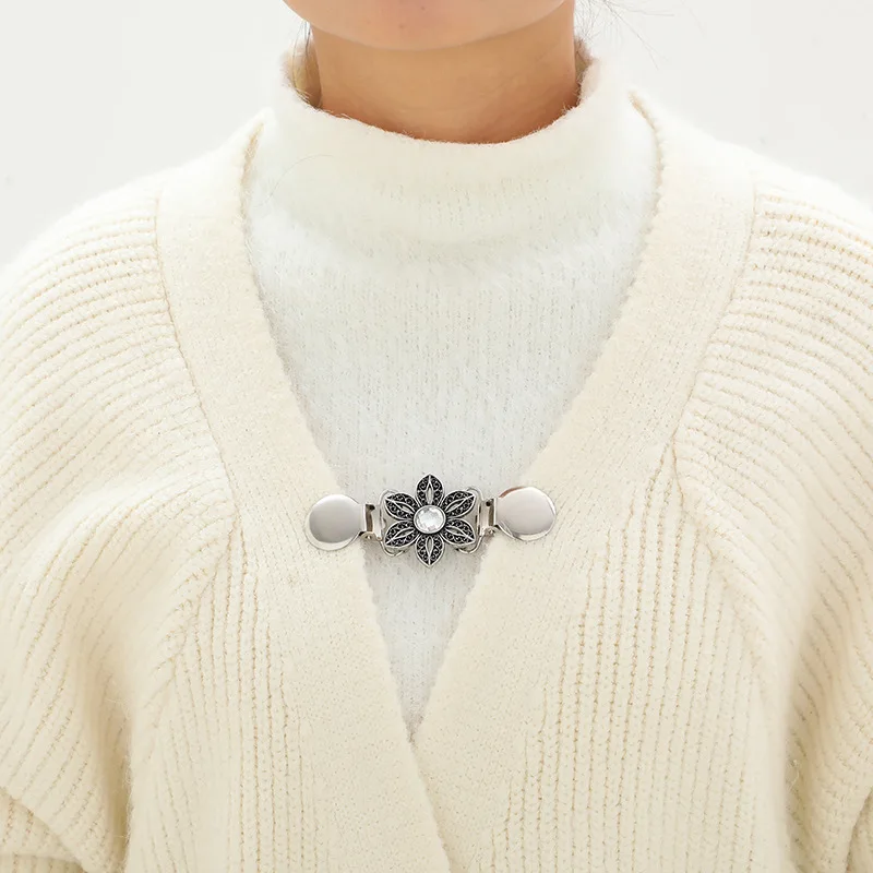 Женская одежда кардиган свитер блузка шаль зажимы воротник рубашки цветочный