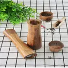 Мельница для перца из твердой древесины, ручная мельница 8 дюймов для соли и перца с керамическим помолом, зеркальная кухонная мельница для соли и перца