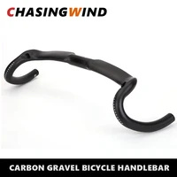 2022 new carbon gravel handlebar large angle bent bar aero road bike handlebar 370390410mm inner line
