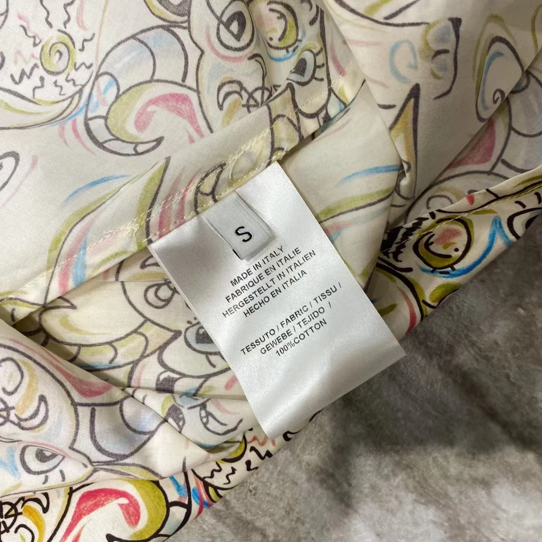 

AELESEEN 100% Cotton Summer Dress 2021 Runway Fashion Cow Print With Belt Office Ladies Long Elegant Shirt Dress