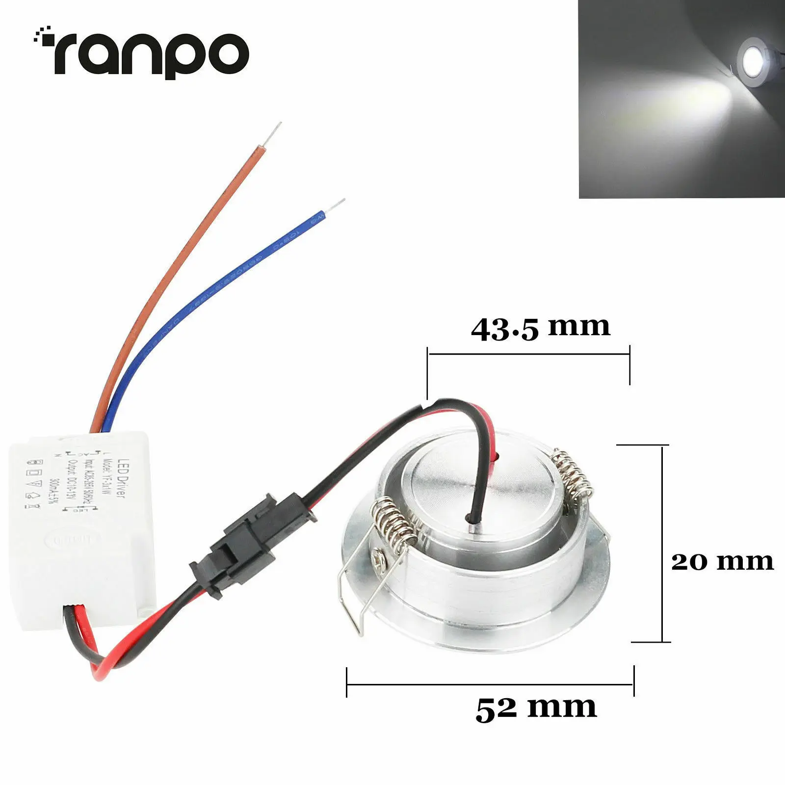 Встраиваемая потолочная лампа миниатюрный Светильник направленного света