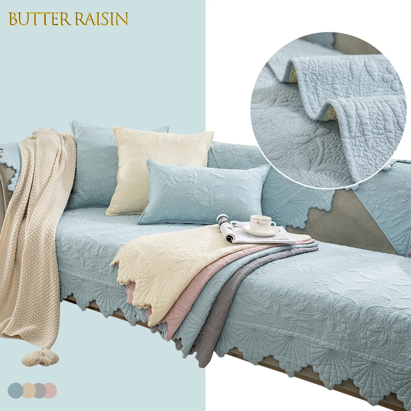 

Non-slip Sofa Covers For Living Room 4 Colors Cotton Corner Sofa Slipcovers Modern Cushion Towel 3-seater Couch Cover For Sofas