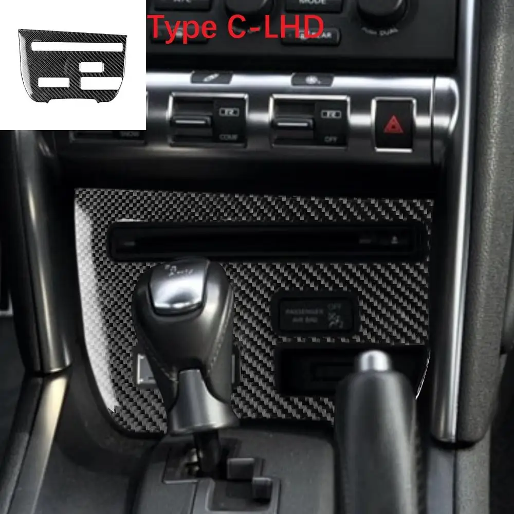 Для Nissan GTR R35 2008 2016 LHD RHD аксессуары полоски из углеродного волокна CD панель