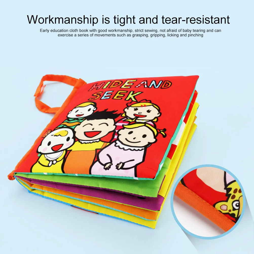 

1 Set Baby Cloth Books Intelligence Development Educational Toy Soft Cloth Learning Cognize Books For 0-12 Months Kids Book