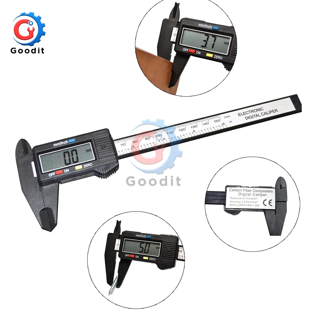 Электронный цифровой штангенциркуль 150 мм из нержавеющей стали микрометр 6