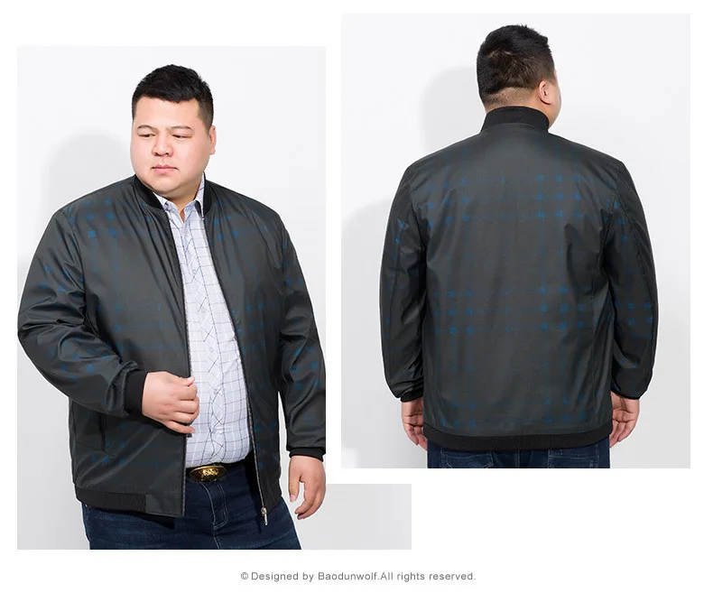 Куртка мужская Тонкая Брендовая верхняя одежда пальто осень 10XL 8XL 6XL 5XL 4XL весна |
