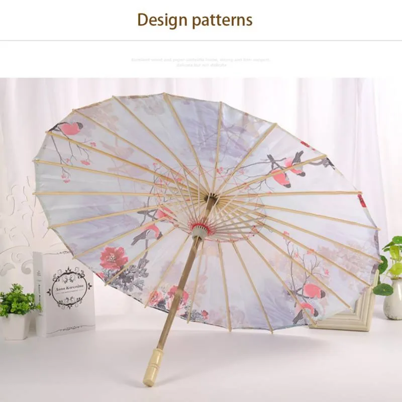 

S-51227 Color Dance Performance Oil Paper Umbrella - Medium Birds Polyester Cloth Umbrella 56cmChinese Japanese Umbrella