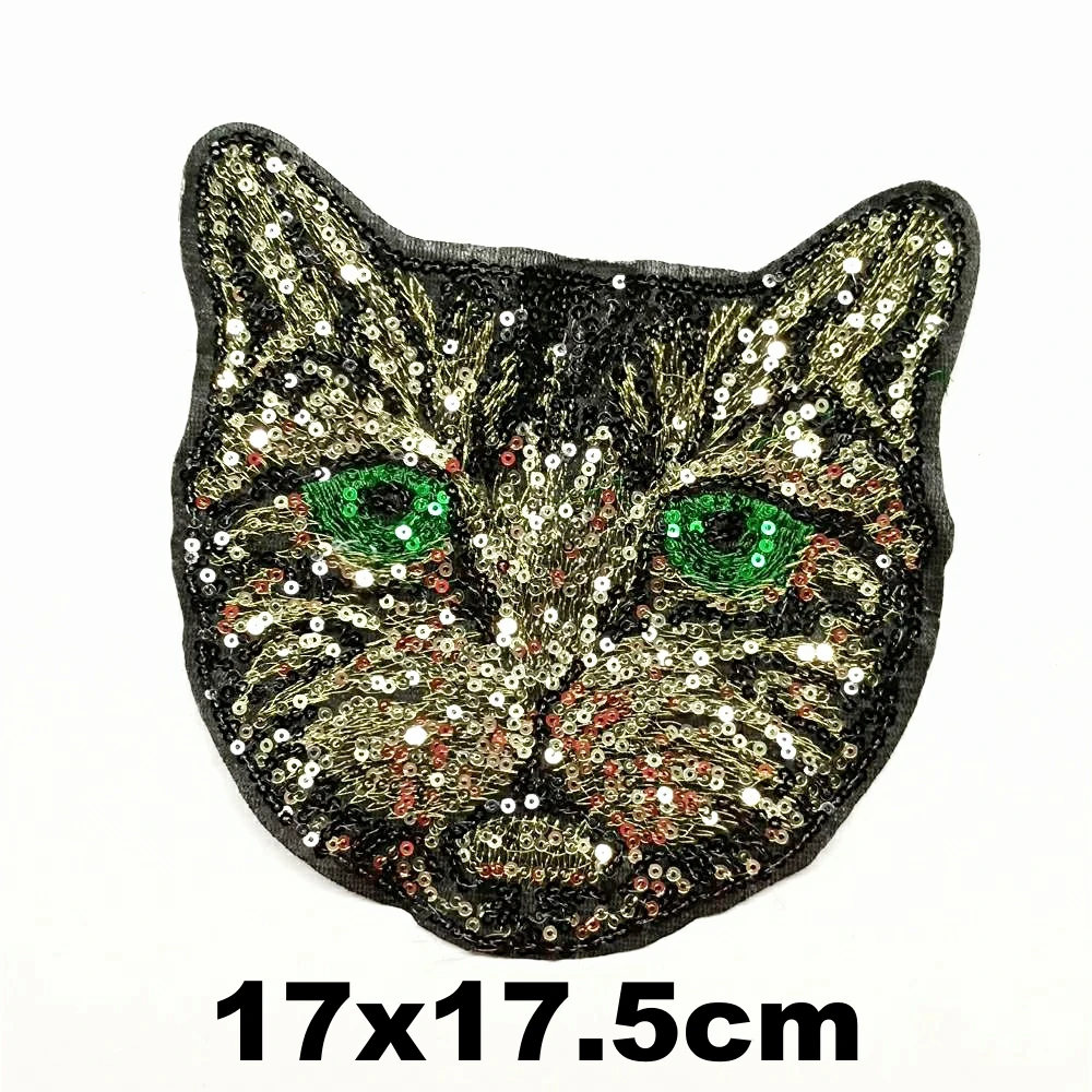 

Apparel large embroidery big cats patch for clothing AM-3258