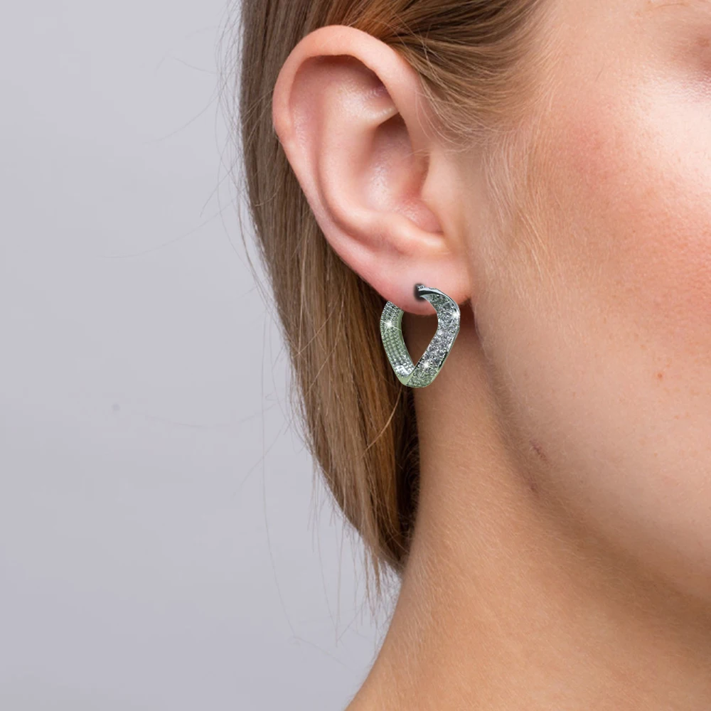 Серьги-кольца Mobius специальный дизайн женские серьги с кристаллами аксессуары