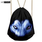 Мужской спортивный рюкзак HYCOOL, Холщовый, дышащий, с 3D-принтом волка