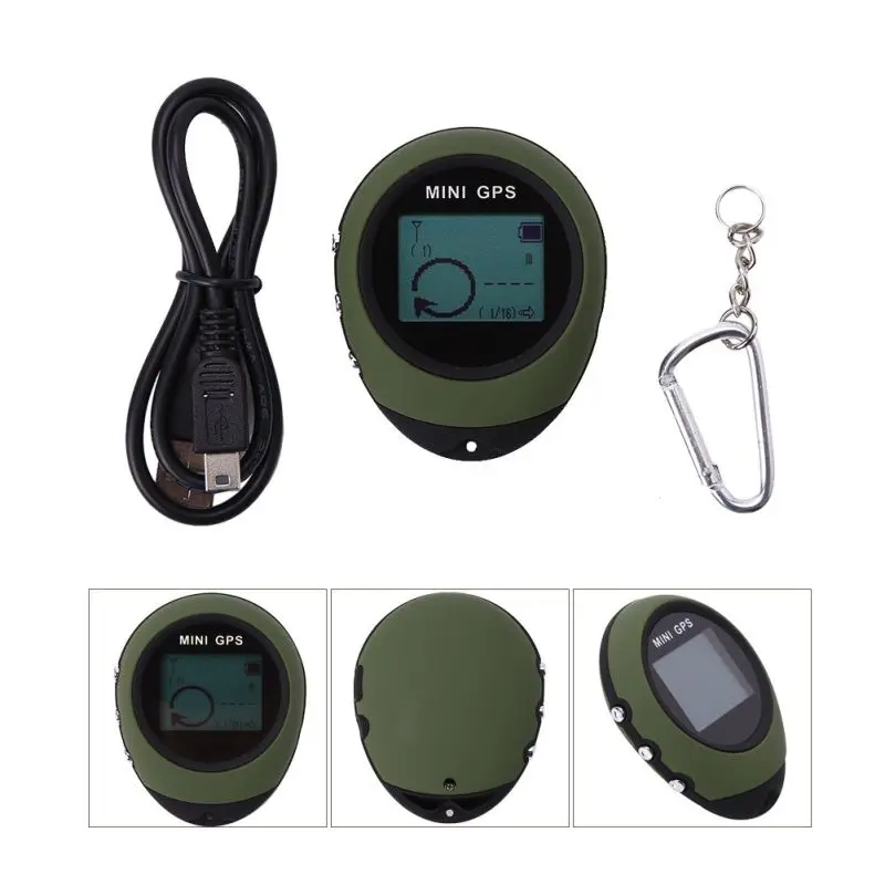 Новейший мини gps-приемник, навигация, ручной локатор, USB Перезаряжаемый с компасом для спорта на открытом воздухе, путешествия
