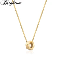 brighton new fashion geometric carve 11 pendant necklaces for women alloy simple choker trendy statement jewelry wholesale