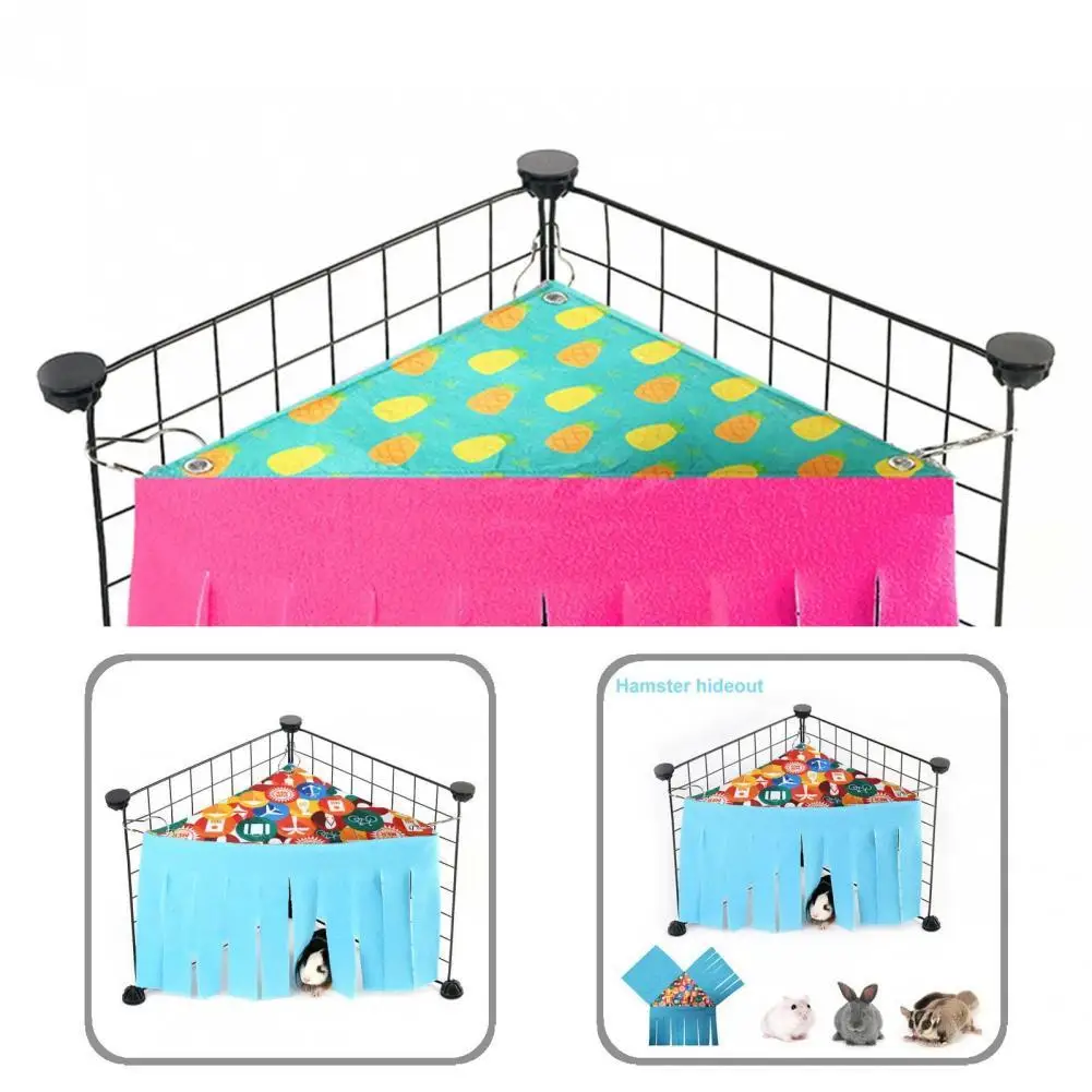 

Pretty Three-side Tassel Good Air Permeability Tri-angle Pet Curtain Hideouts Bed Squirrel Hammock Hamster Hammock
