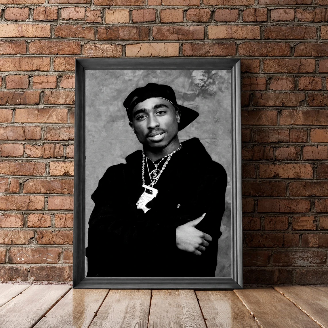 Музыкальный альбом Tupac Shakur, Холщовый постер в стиле хип-хоп, рэпер, поп-музыка, звезда, домашнее освещение (без рамки)