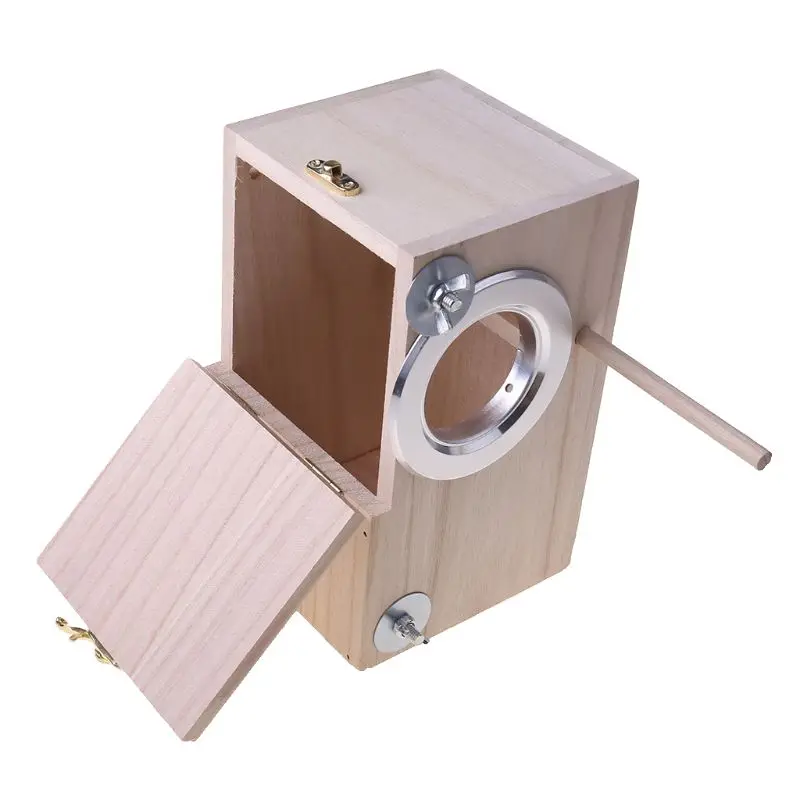 Wooden Bird Breeding Box Parrot Nesting House Parakeet Mating Case with Clear Window Home Garden Balcony Decoration | Дом и сад
