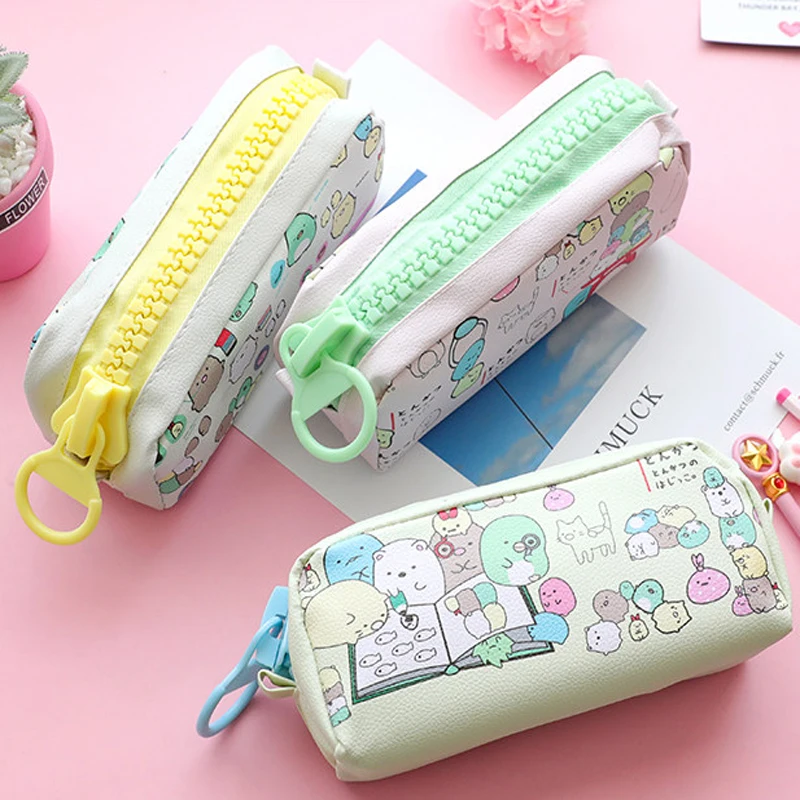 Милый большой чехол карандаш на молнии из искусственной кожи Большой футляр для