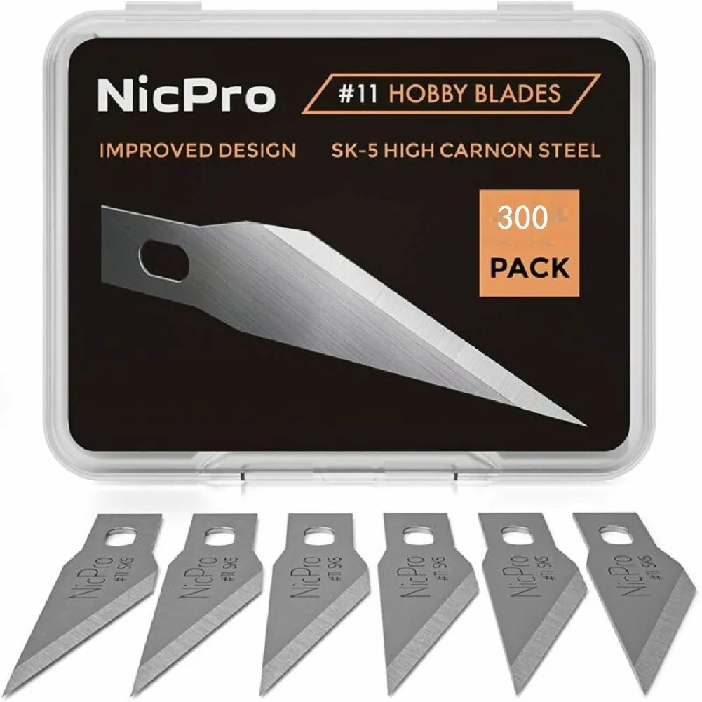 

300pcs 11# Blades For X-Acto Exacto Tool SK5 Graver Hobby Style Multi Tool Craft Cutting Supplies DIY Stationery Utility Knifes