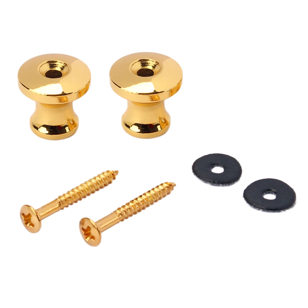 2 pcs gitarre strap taste lock schraube für mandoline gitarre bass für elektrische akustische gitarre teile ersatz gold free global shipping