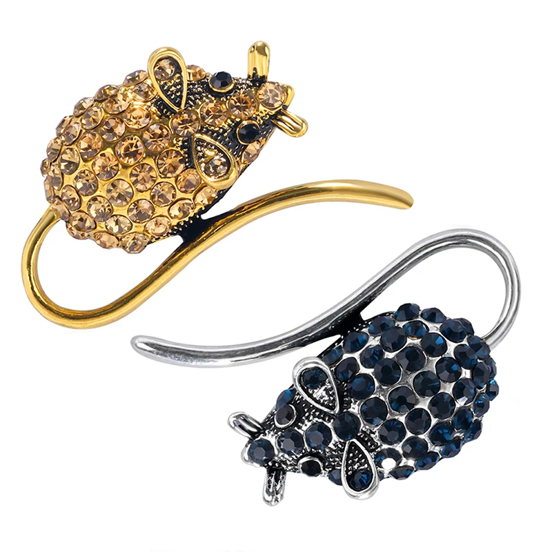 Стразы брошь в виде мышки Ретро стиль значок рюкзак куртка Декор украшения