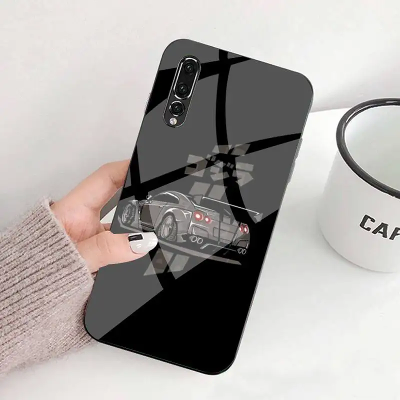 

Initial D Phone Case Tempered Glass For Huawei P9 10 Plus 20 Pro Mate9 10 20 20pro Honor7A 8X 9 10 Nova3i 5