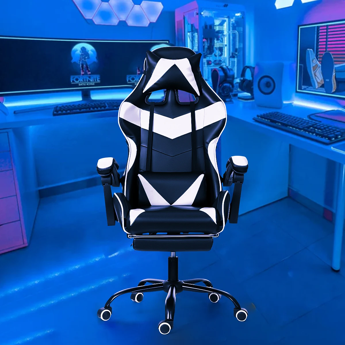 Internet Cafe Racing Leather Office Gaming Chair