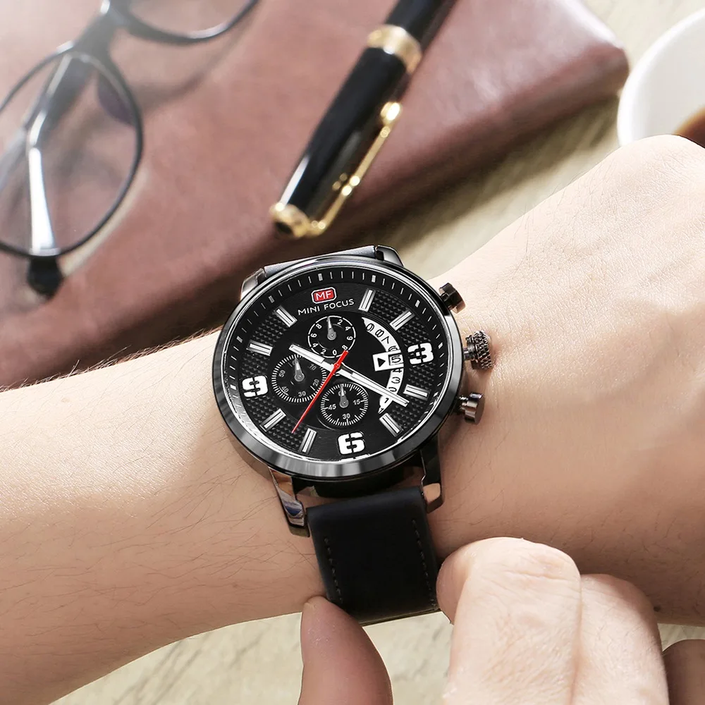 Часы MINIFOCUS мужские наручные кварцевые роскошные Брендовые спортивные