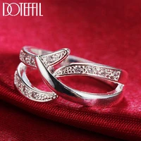doteffil 925 sterling silver aaa zircon ring classic for women fashion wedding engagement party gift charm jewelry