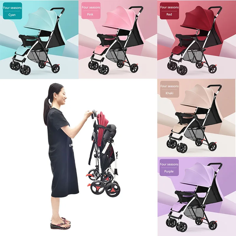 

2020 New lightweight stroller can sit&lie 175 degree folding stroller ultra-light portable Traveling baby Pushchair