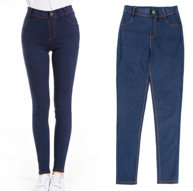 Большие размеры M ~ 5XL осенние джинсы леггинсы для женщин джинсовые джеггинсы