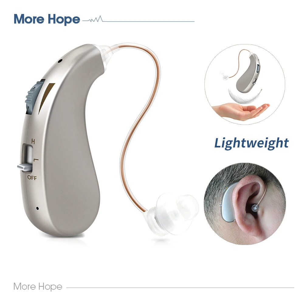 

Персональные Цифровые слуховые аппараты More Glory Mini Wireless BTE за ухом, звуковой усилитель воздушной проводимости для изумительности