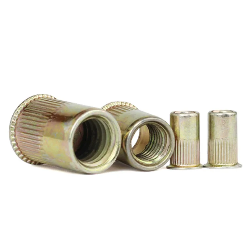 20pcs/lot 5/32-32 1/4-20American standard plated zinc carbon steel reduce head knurled body rivet nut insert nut1197 | Обустройство
