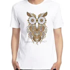 Футболка мужская с принтом Ловец снов, повседневная тенниска с коротким рукавом, майка в стиле хип-хоп, уличная одежда в стиле Харадзюку, с собакой, черепом, совой