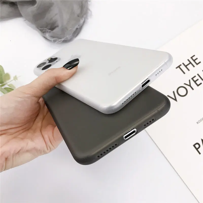 Ультратонкий чехол для телефона iPhone 11 Pro Max 7 8 6 6s Plus X XR XS Candy ударопрочный тонкий