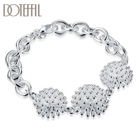 doteffil 925 sterling silver firework flower bracelet for women wedding engagement party jewelry