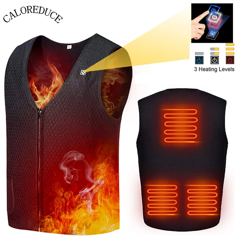 

Жилет с подогревом для мужчин и женщин, легкая куртка с USB-зарядкой, моющиеся зимние теплые жилеты для спорта на открытом воздухе, рыбалки, ка...