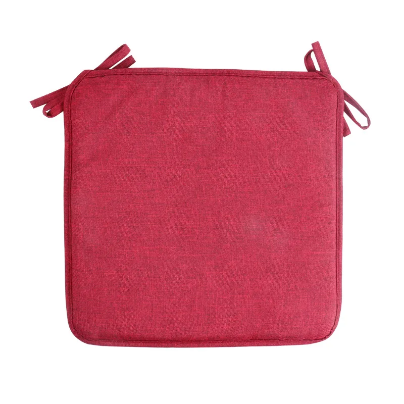 wine red 40x40 см подушка для сиденья Нескользящая квадратная однотонная мягкая удобная хлопковая подушка для сиденья ресторанная офисная Подушка для домашнего кресла - Цвет: wine red