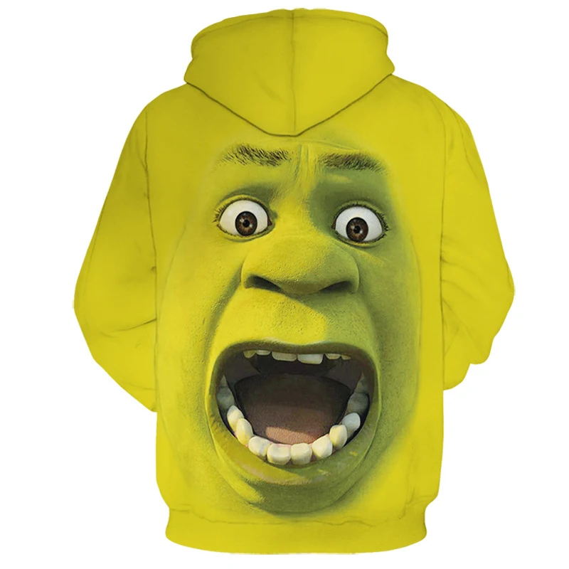 

men's fashion Shrek 3d hoodies Shrek Shirt Funny hoodie hip hop Streetwear 3d Print sweatshirts