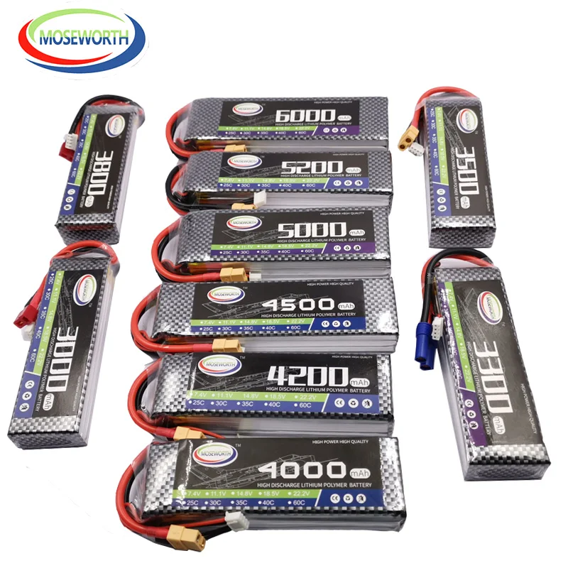 3S 11 1 В 1800 2200 2600 3000 4000 5000 мА/ч 30C 40C 60C RC игрушки LiPo Батарея для самолета вертолета