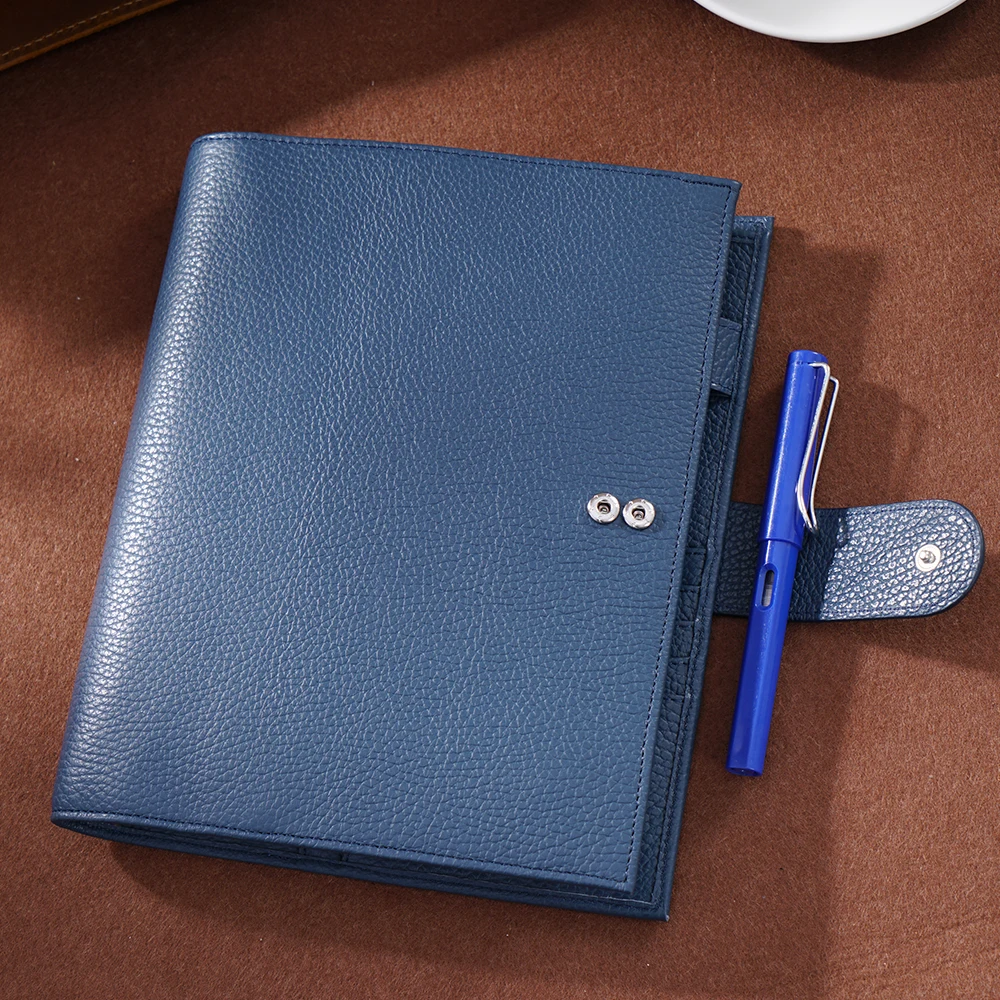 Новое поступление колец блокнот А5 Размер повестка дня Органайзер яловичный