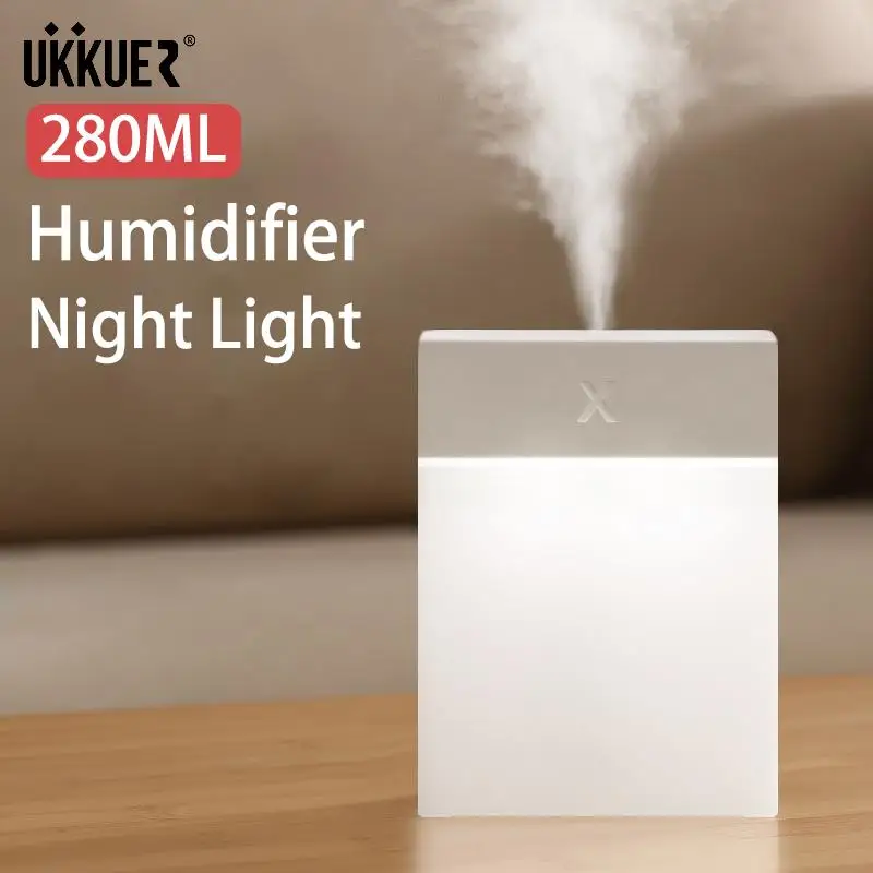 

Air Humidifier 280ML Ultrasonic LED Lamp USB Essential Oil Diffuser Car Purifier Aroma Anion Mist Maker With Romantic Light Gift