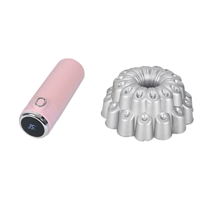 

1 Pcs Aluminum Windspout Cake Pan Non Stick Cake Mold & 1 Pcs 400ML Stainless Steel Smart Bouncing Hot Water Cup