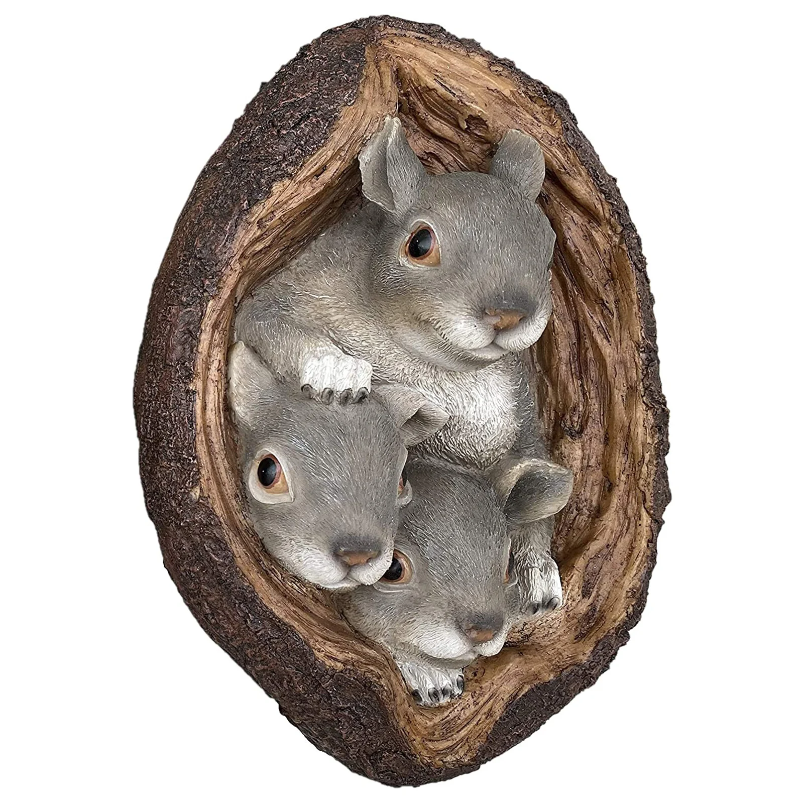 

New Tree Squirrel Resin Novelty Garden Ornament Tree Hugger Whimsical Tree Statue Outdoor Garden Yard Art Decoration decoracin