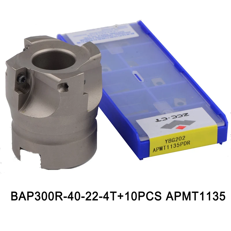 BAP300R BAP400R Наплечная головка Фрезы с ЧПУ, фрезерные инструменты, карбидные вставки APMT1135 APMT1604 - Длина режущей кромки: BAP300R-40-22-4T-IN