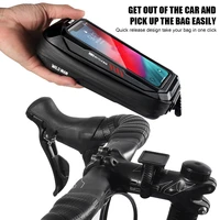 bicycle touch screen waterproof bags hard shell pouch mtb bike top tube biking portable%c2%a0dustproof cycling parts for wild man
