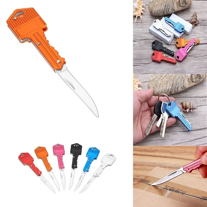 

1Pcs Mini Pocket Knife Creative Design Key Knives Self-defense Tools