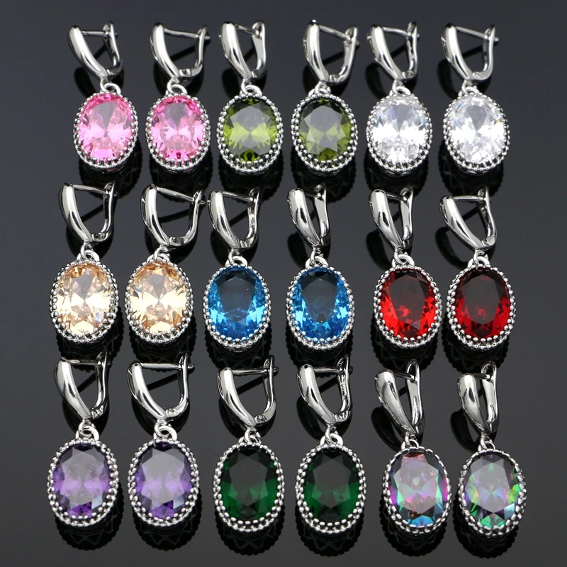 Женские серьги подвески из серебра 925 пробы с фианитом|Серьги-подвески| |